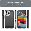 Miniatyrbild 8 av 8: iPhone 15 Pro Mobilskal Carbon Fiber Brushed - Svart Svart