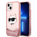 Miniatyrbild 1 av 7: Karl Lagerfeld iPhone 14 Plus Skal Glitter Choupette - Rosa