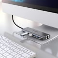 Miniatyrbild 4 av 6: SiGN 7-i-1 USB-C-hub HDMI RJ45 USB-C, max 100W - Grå