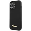 Miniatyrbild 2 av 7: Guess iPhone 13 Pro Max Mobilskal Script Gold Logo - Svart Svart