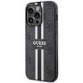 Miniatyrbild 3 av 11: Guess iPhone 14 Pro Max Mobilskal MagSafe Printed Stripes Svart
