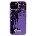 Miniatyrbild 5 av 11: Guess iPhone 15 Mobilskal Sequin Script Metal - Lila