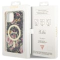 Miniatyrbild 8 av 8: Guess iPhone 14 Plus Mobilskal MagSafe Flower - Svart Svart
