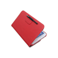 Miniatyrbillede 3 af 4: Denim Rotating Armor Case til Samsung Galaxy Tab 3 7.0 (rød) Red