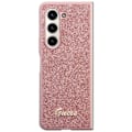Miniatyrbild 2 av 7: Guess Galaxy Z Fold 5 Mobilskal Läder Triangle Strass - Rosa