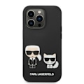 Miniatyrbild 3 av 8: Karl Lagerfeld iPhone 14 Pro Max Skal Magsafe Silicone Karl & Choupette Svart