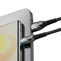Miniatyrbild 8 av 11: Baseus USB-C till USB-A kabel 1M Glimmer Series - Svart Svart