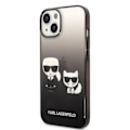 Miniatyrbild 2 av 7: Karl Lagerfeld iPhone 14 Plus Skal Gradient Ikonik Karl & Choupette - Svart Svart