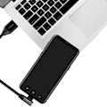 Miniatyrbild 4 av 6: LogiLink USB-C till USB-A kabel Vinklad 2.0 Max 3A 1m Svart