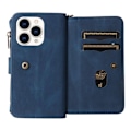 Miniatyrbild 10 av 11: iPhone 14 Pro Max Plånboksfodral KT Zipper - Blå