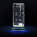 Miniatyrbild 3 av 6: Galaxy S23 FE Mobilskal Tech Pattern 1 Svart