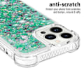 Miniatyrbild 4 av 6: iPhone 14 Pro Max Skal Liquid Floating Glitter - Grön
