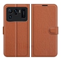 Miniatyrbild 1 av 8: Xiaomi Mi 11 Ultra Plånboksfodral Folio Flip Kickstand - Brun