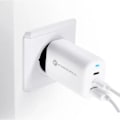Miniatyrbild 3 av 5: Forcell Väggladdare 2x USB-C/USB-A 65W - Vit
