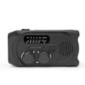 Miniatyrbild 4 av 5: Vevradio Solceller, Ficklampa, Powerbank 2000mAh Svart