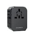 Miniatyrbild 2 av 11: Choetech Reseladdare 30W USB-C USB-A US EU UK Svart