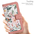 Miniatyrbild 10 av 11: iPhone 15 Pro Max Plånboksfodral Flower Pattern - Rosa