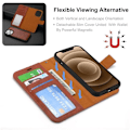 Miniatyrbild 8 av 10: iPhone 15 Plus Plånboksfodral 2-in-1 Detachable - Brun