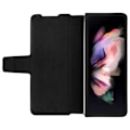 Miniatyrbild 2 av 11: Nillkin Galaxy Z Fold 4 Plånboksfodral Äkta Läder Qin Series - Svart Svart