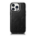 Miniatyrbild 1 av 6: iCarer iPhone 14 Pro Max Skal Äkta Läder - Svart Svart