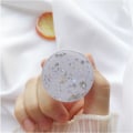 Miniatyrbild 2 av 7: Round Glitter Mobilhållare / Mobilgrepp - Vit Vit