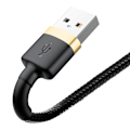 Miniatyrbillede 3 af 5: Baseus Cafule lynkabel QC 3.0 1.5A 2M Sort-guld Black