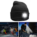 Miniatyrbillede 3 af 4: Hat med LED lys USB - Sort Black