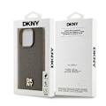 Miniatyrbild 8 av 8: DKNY iPhone 15 Pro Max Mobilskal Magsafe Läder Pattern Metal Logo