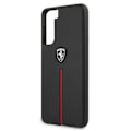 Miniatyrbild 6 av 8: Ferrari Skal Galaxy S21 Plus Off Track Leather Nylon Stripe - Svart Svart