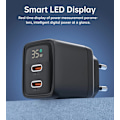 Miniatyrbild 10 av 11: Choetech USB-C USB-C Väggladdare PD 35W GaN - Svart Svart