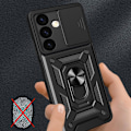 Miniatyrbild 5 av 11: Galaxy S24 Plus Mobilskal Hybrid Armor Camshield - Svart Svart