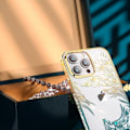Miniatyrbild 6 av 6: Kingxbar iPhone 14 Plus Mobilskal Luxury Phoenix - Guld/Blå
