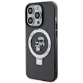 Miniatyrbild 4 av 11: KARL LAGERFELD iPhone 15 Plus Mobilskal MagSafe Ringställ - Svart Svart