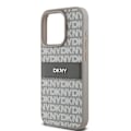 Miniatyrbild 6 av 8: DKNY iPhone 14 Pro Max Mobilskal Läder Mono Stripe & Metal Logo Beige