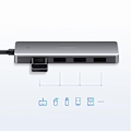 Miniatyrbild 6 av 11: Ugreen USB HUB - 4x USB 3.2 Gen 1 med Mikro-USB-Strömport - Grå
