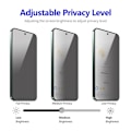 Miniatyrbild 5 av 8: [2-PACK] Privacy Härdat Glas Skärmskydd Galaxy S23 Plus Svart
