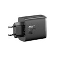 Miniatyrbild 2 av 11: Baseus GaN Väggladdare 2x USB-C Till USB-A 65W Cube Pro - Svart Svart