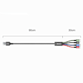 Pikkukuva 3 / 8: BASEUS Lightning / 2x USB Type C / micro USB -kaapeli 3.5A 1.2m musta