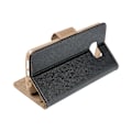Miniatyrbild 6 av 8: Redmi 9A/9AT Plånboksfodral Fancy Eco Läder - Svart/- Guld