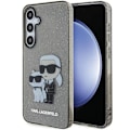 Miniatyrbild 1 av 8: Karl Lagerfeld Galaxy S24 Plus Mobilskal Glitter Karl & Choupette Svart