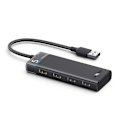 Miniatyrbild 1 av 8: Ugreen CM653 HUB med 4 USB-A-Portar Och USB-A-Strömkabel - Svart