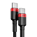 Miniatyrbild 2 av 5: Baseus Nylon USB-C till USB-A kabel 2m 100W - Svart Svart