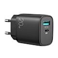 Miniatyrbild 1 av 4: SiGN Snabbladdare USB & USB-C, 3.5A, 20W - Svart