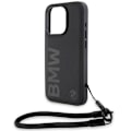 Miniatyrbild 5 av 7: BMW iPhone 15 Pro Max Mobilskal Signature Läder Wordmark Cord Svart