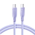 Miniatyrbild 1 av 9: Joyroom USB-C till USB-C kabel 60W 1m Multi-Color - Lila