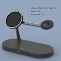 Pikkukuva 11 / 11: 3in1 Magsafe langaton laturi iPhone / Apple Watch / AirPods Vastaa Black