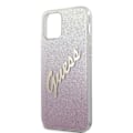Miniatyrbild 6 av 8: Guess iPhone 12 Pro Max Skal Glitter Gradient Script - Rosa Rosa