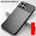 Miniatyrbild 5 av 7: Thunder Twill Texture Skal iPhone 12 & 12 Pro - Svart Svart