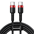 Miniatyrbild 1 av 5: Baseus Nylon USB-C till USB-A kabel 2m 100W - Svart Svart