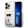Miniatyrbild 1 av 8: Karl Lagerfeld iPhone 14 Pro Skal Glitter Karl Head - Silver